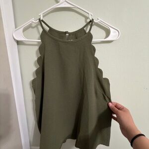 Olive Halter Top